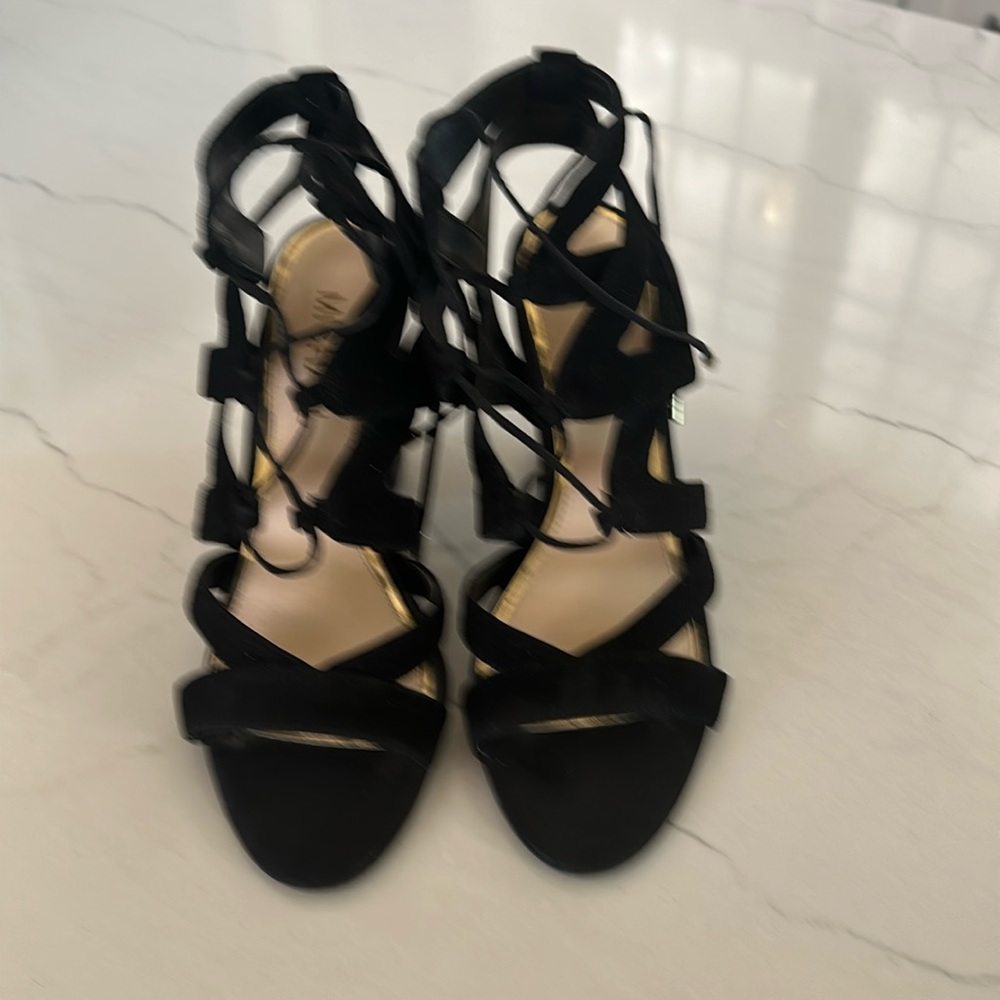 Michael Kors Simone Suede heeled Sandal Size 7